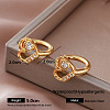 304 Stainless Steel Rhinestone Hoop Earrings for Women KH4016-3-1