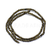Natural Golden Sheen Obsidian Beads Strand X-G-E411-34-3mm-2