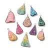 Eletroplated Natural Druzy Agate Pendants G-C143-02-1