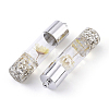 Transparent Glass Bottle Pendants GLAA-T001-05H-2