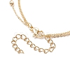 Brass Double Layer Chain Anklets AJEW-AN00604-4