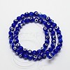Handmade Evil Eye Lampwork Round Bead Strands LAMP-L055-8mm-06-2