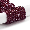 Electroplate Transparent Glass Beads Strands LS-EGLA-A035-T4mm-A02-1