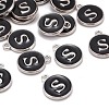 Platinum Plated Alloy Charms X-ENAM-S118-02S-P-4