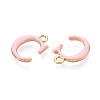 Rack Plating Alloy Enamel Pendants ENAM-T024-53C-G-2