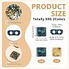 50G 2 Colors 2-Hole Baking Paint Glass Seed Beads SEED-TA0001-70-4