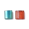 4 Colors Christmas 2-Hole Square Glass Seed Beads SEED-X0058-10-3