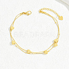 Gold Plated Brass Beads Anklets YN6291-5-1