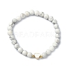 Natural Howlite Round Beaded Bracelets BJEW-JB09881-04-1