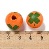 Printed Wood European Beads WOOD-G022-01A-3