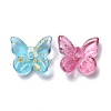 Two Tone Transparent Spray Painted Glass Charms GLAA-T016-22-2