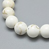 Natural Magnesite Bead Stretch Bracelets BJEW-K212-A-008-3