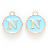 Golden Plated Alloy Enamel Charms LS-ENAM-S118-04N-1