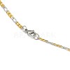 304 Stainless Steel Figaro Chain Necklace Making X-STAS-A028-N022C-2