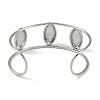 Non-Tarnish 304 Stainless Steel Wide Hollow Textured Opaen Cuff Bangles BJEW-Q348-07P-02-3
