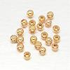 Real Gold Plated Brass Round Spacer Beads KK-L147-197-2.5mm-NR-1