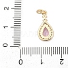 Brass Pave Cubic Zirconia Pendants KK-Q096-14D-G-3
