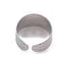 Non-Tarnish 304 Stainless Steel Textured Open Cuff Rings for Women RJEW-G285-14P-3
