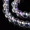 Electroplate Transparent Glass Beads Strands GLAA-T032-T6mm-AB13-2
