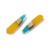 Transparent Resin & Walnut Wood Pendants RESI-M027-12A-2
