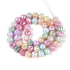Anti-Tarnish Electroplate Glass Beads Strands GLAA-N064-8mm-01-3