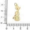 Brass Micro Pave Clear Cubic Zirconia Pendants KK-D289-01G-09-3