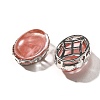 Synthetic Cherry Quartz Glass Multi-Strand Links KK-M304-03P-14-2