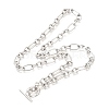 Unisex 304 Stainless Steel Figaro Chain Necklaces NJEW-H215-03P-1