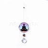 Glass Round Window Hanging Suncatchers HJEW-B006-01A-2