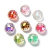 Two Tone UV Plating Rainbow Iridescent Acrylic Beads TACR-D010-06-2