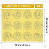 34 Sheets Mandala Self Adhesive Gold Foil Embossed Stickers DIY-WH0509-015-2