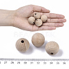 Natural Beech Wood Beads WOOD-T020-01C-4