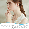 9Pcs 9 Styles 201 & 304 Stainless Steel Open Cuff Ring Findings STAS-WR0001-32-5