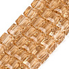 Transparent Glass Beads Strands GLAA-R041-8x8mm-A06-1