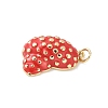 Brass Enamel Pendants KK-B148-01G-01-2