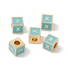 Rack Plating Brass Enamel Beads KK-B060-04G-06X-3