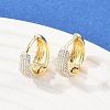Brass Enamel Hoop Earrings EJEW-D336-01G-1