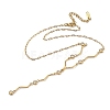 304 Stainless Steel Crystal Rhinestone Pendant Y Necklaces for Women NJEW-F375-01G-06-2