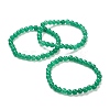 Natural Green Aventurine Beaded Stretch Bracelets BJEW-D446-B-34-1