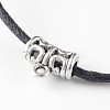 Adjustable Waxed Cotton Cord Pendant Necklaces NJEW-JN01488-2
