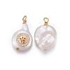 Natural Cultured Freshwater Pearl Pendants PEAR-E013-34-3