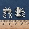925 Sterling Silver Slide Lock Clasps HJEW-PH02087-3