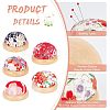 ARRICRAFT 5Pcs 5 Style Japanese Style Sakura Pattern Cute Ball Shaped Cotton Needle Cushion AJEW-AR0001-72-4