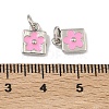 Brass Enamel Pendants KK-B170-04P-4