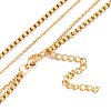 304 Stainless Steel Double Layer Necklaces NJEW-M181-22G-4