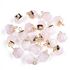 Electroplate Natural & Synthetic Gemstone Star Cut Round Charms G-S344-08-M-2