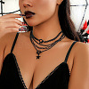 Gothic Alloy with Iron Pendant Multi Layered Chain Necklaces for Women FS-WG9D473-01-1
