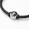 Unisex Leather Cord Bracelets BJEW-JB04784-2