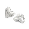 Heart with Word Love Brass Stud Earrings EJEW-Q811-02P-2