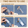 4Pcs 2 Styles Transparent Glass Empty Bottles AJEW-DR00032-4